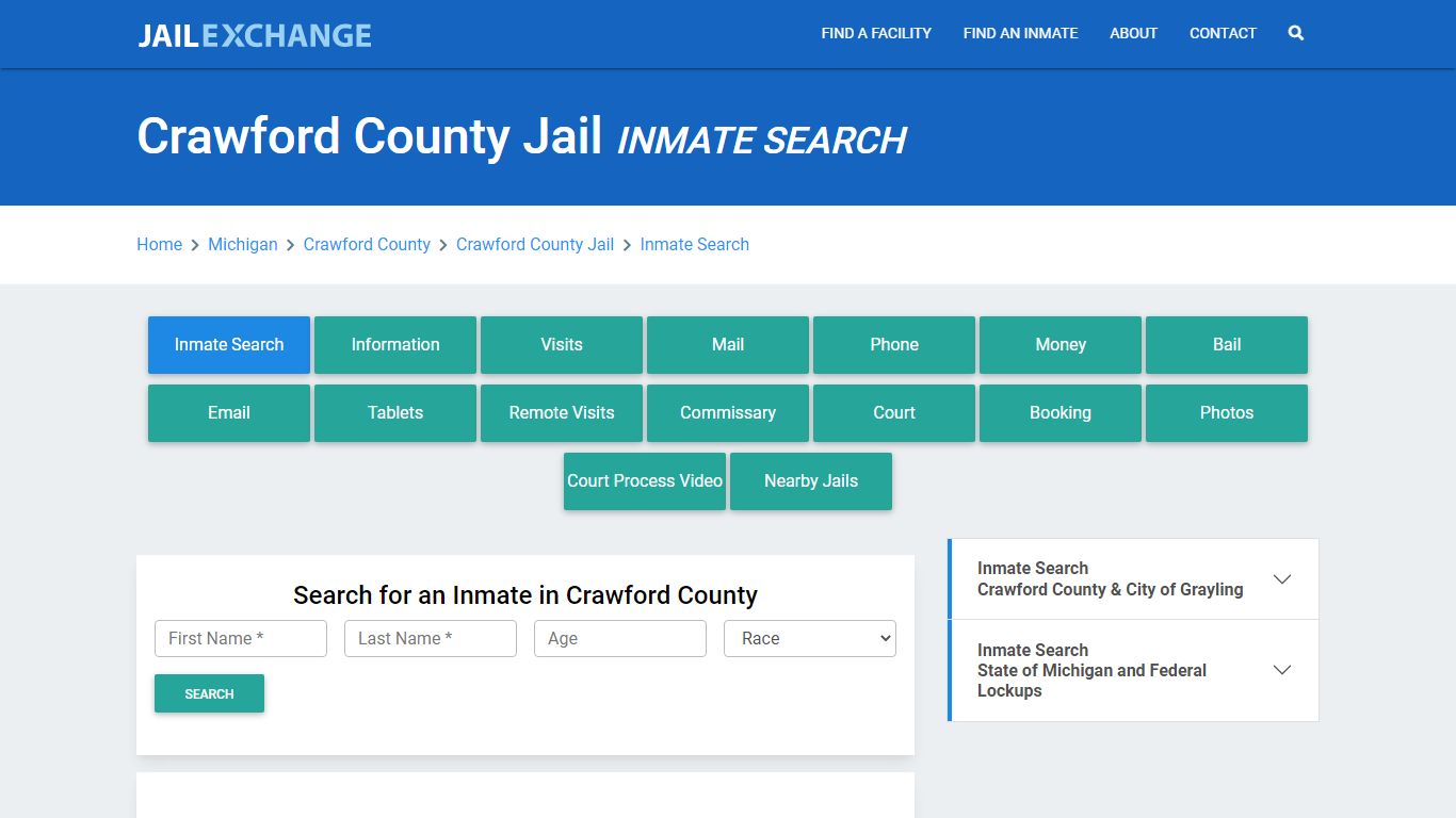 Crawford County Jail, MI Inmate Search: Roster & Mugshots